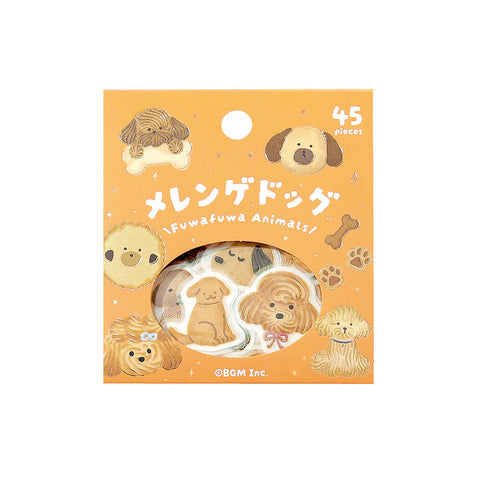 Pegatinas washi - Fuwafuwa Animals - Perros