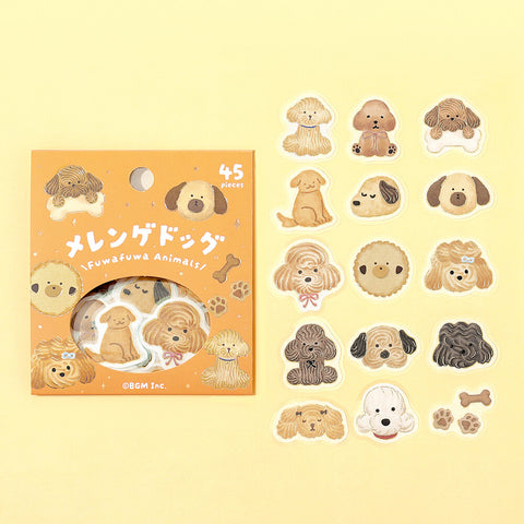 Pegatinas washi - Fuwafuwa Animals - Perros