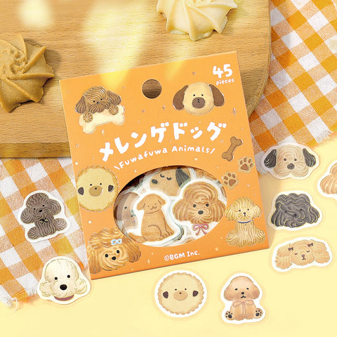 Pegatinas washi - Fuwafuwa Animals - Perros