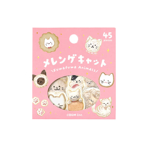 Pegatinas washi - Fuwafuwa Animals - Gatos