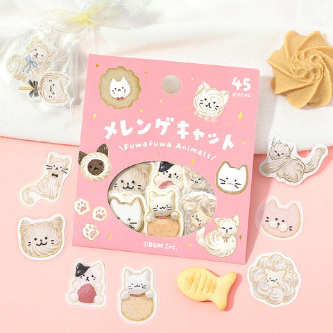 Pegatinas washi - Fuwafuwa Animals - Gatos