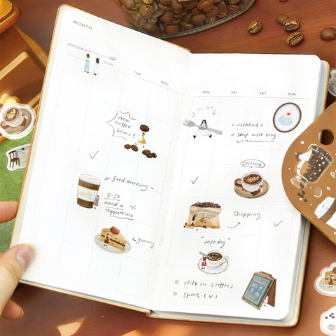 Pegatinas washi - Petit Story - Café