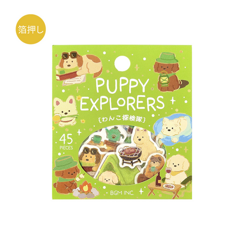 Pegatinas washi - Puppy explorers