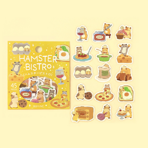 Pegatinas washi - Hamster Bistro