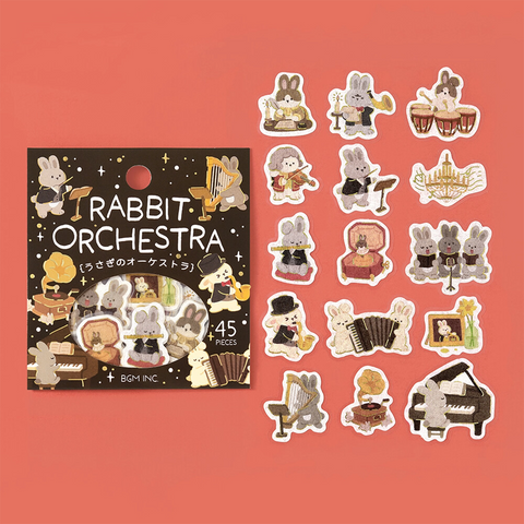 Pegatinas washi - Rabbit Orchestra
