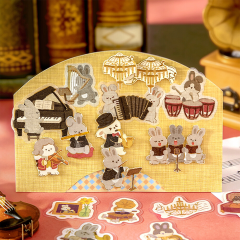 Pegatinas washi - Rabbit Orchestra