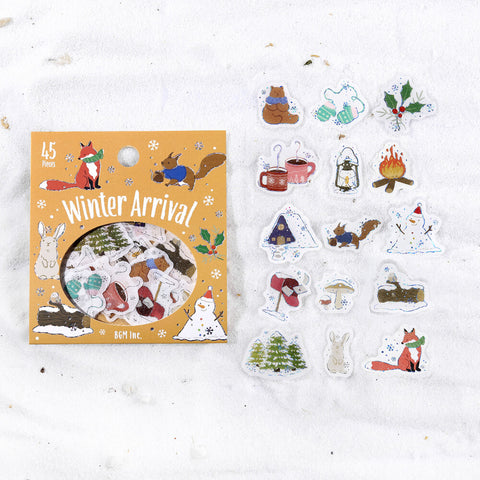 Pegatinas washi - Llega el invierno