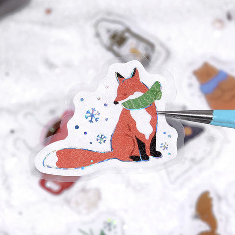 Pegatinas washi - Llega el invierno