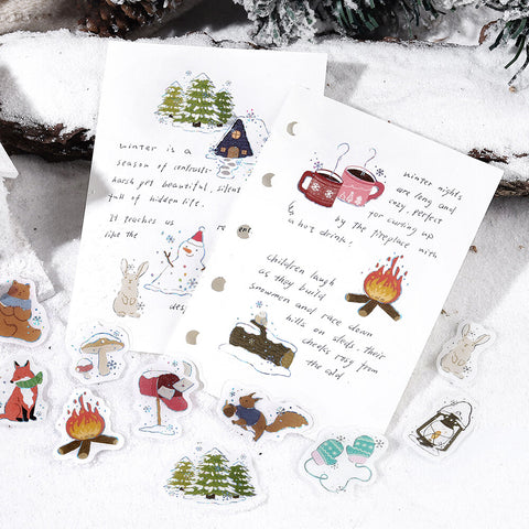Pegatinas washi - Llega el invierno
