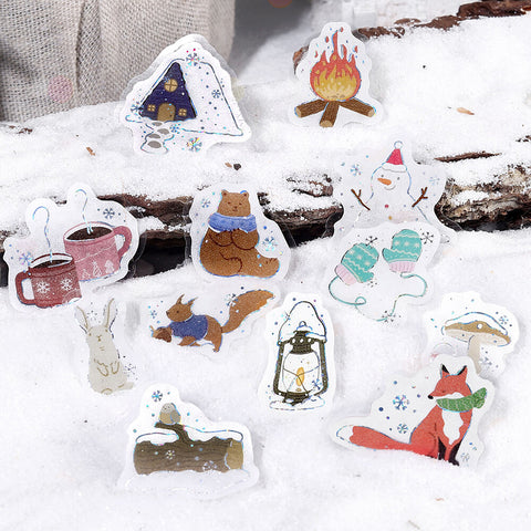 Pegatinas washi - Llega el invierno