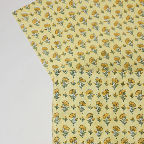 Papel regalo algodón 50x70cm - Ditsy Amarillo