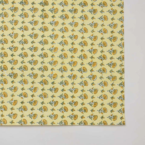 Papel regalo algodón 50x70cm - Ditsy Amarillo