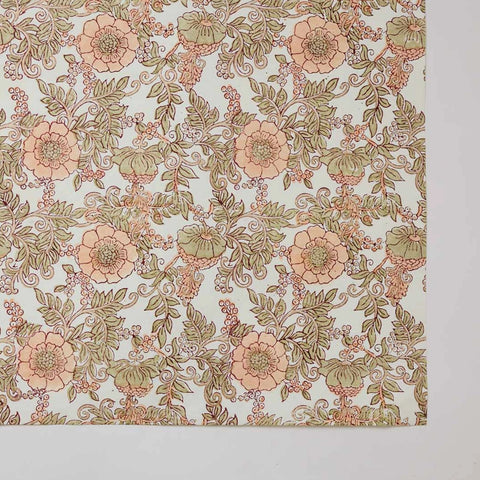 Papel regalo algodón 50x70cm - Wild Rose Terracota