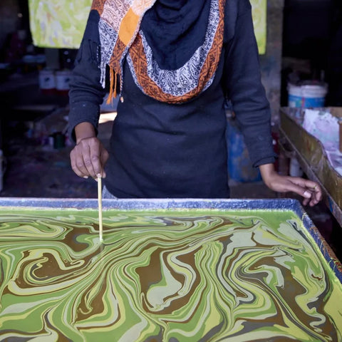 Papel regalo de algodón 50x70cm - Free Spirit Limoncello