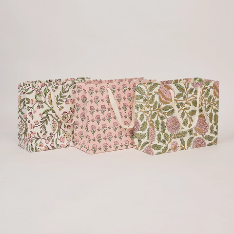 Bolsa de regalo mediana - Papel artesanal Blush Refresh