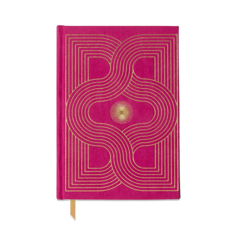 Cuaderno forrado en tela - Fucsia