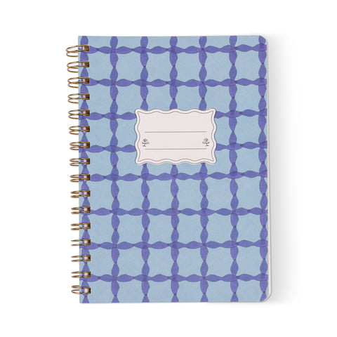 Cuadernos A5 Tulip Azul - Página rayada y calendario perpetuo