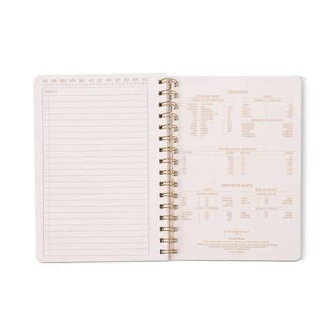 Cuadernos A5 Tulip Azul - Página rayada y calendario perpetuo