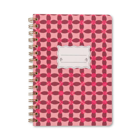 Cuadernos A5 Tulip Rosa - Página rayada y calendario perpetuo