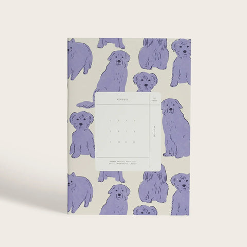 Agenda Mensual sin fechas Season Paper - Chiens