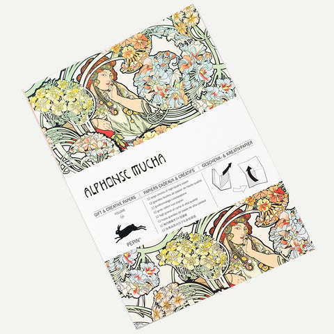 Libro con 12 papeles de regalo - 114 Alphonse Mucha