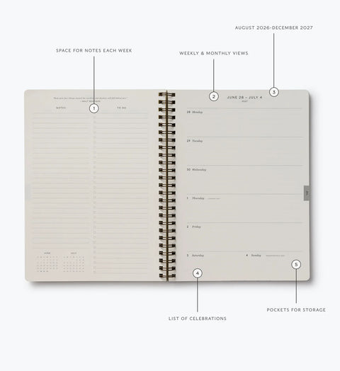 Agenda 2026-2027 Rifle Paper Co - 17 meses - 21x16cm