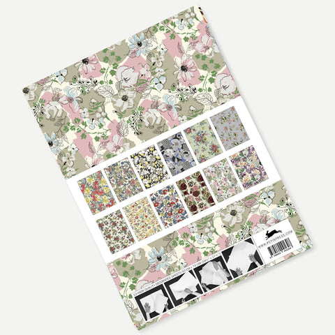 Libro con 12 papeles de regalo - 108 1950s Flowers