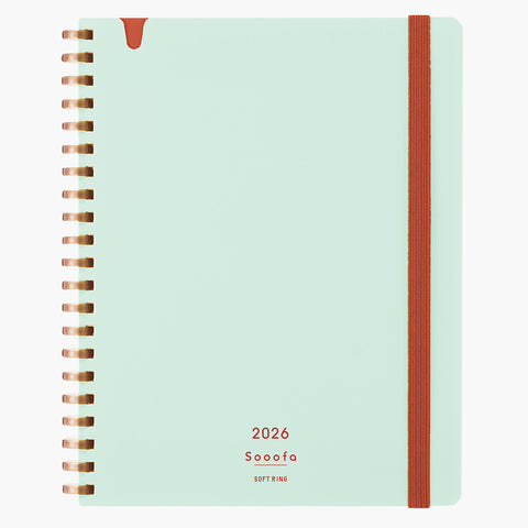 Sooofa Agenda mensual 2026 y notas | Verde claro