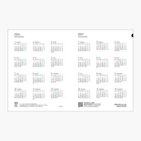 Sooofa Agenda mensual 2026 y notas | Azul