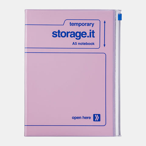 Cuaderno Storage.it con bolsillo zip - Rosa