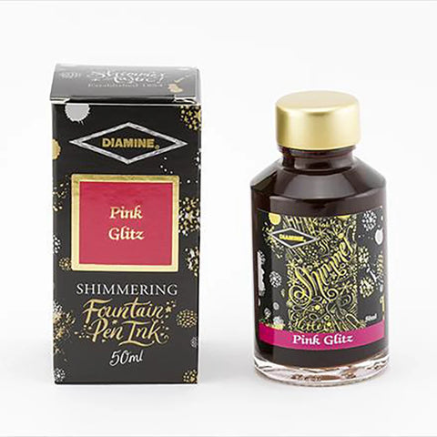 Tinta estilográfica Diamine Shimmering - Pink glitz