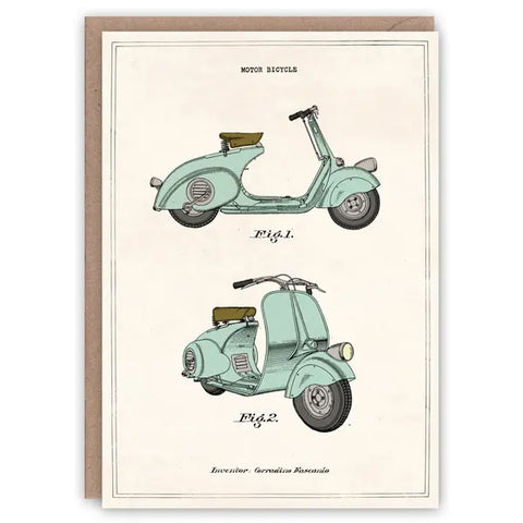 Tarjeta Vintage - Scooter