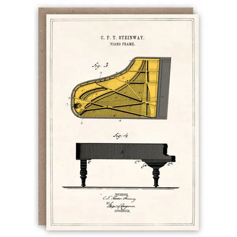 Tarjeta Vintage - Piano Steinway