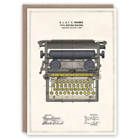 Tarjeta Vintage - Máquina de escribir