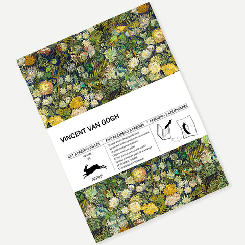 Libro con 12 papeles de regalo - 100 Van Gogh