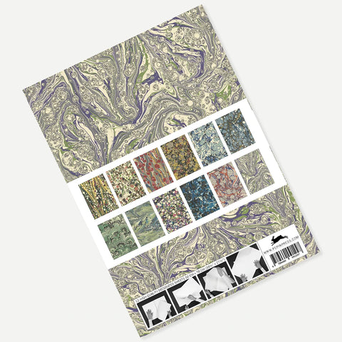 Libro con 12 papeles de regalo - Marbled Designs