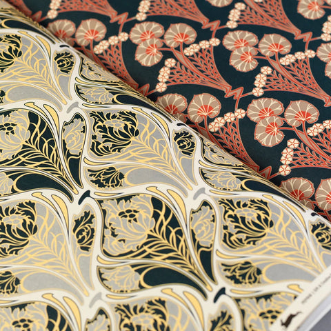 Libro con 12 papeles de regalo - 087 Art Nouveau