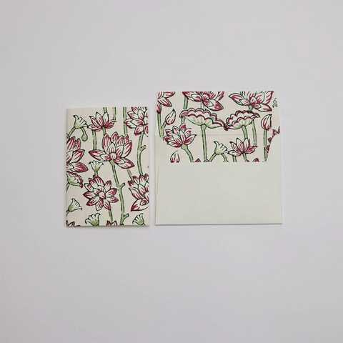Tarjeta artesanal - Lotus Cherry