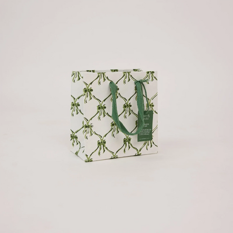 Bolsa de regalo pequeña - Papel artesanal Holly Green