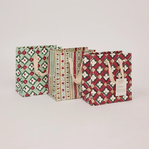 Bolsa de regalo pequeña - Papel artesanal Traditional Christmas