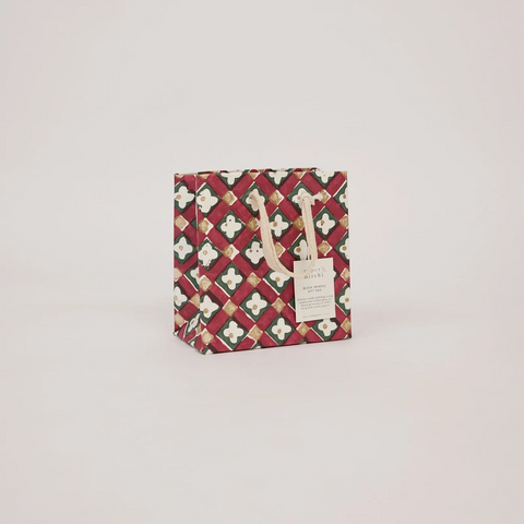 Bolsa de regalo pequeña - Papel artesanal Traditional Christmas
