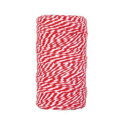 Baker Twine rojo blanco