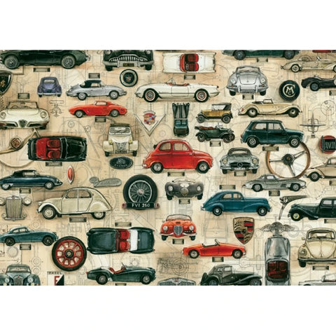 Papel regalo Coches Clásicos 100x70cm