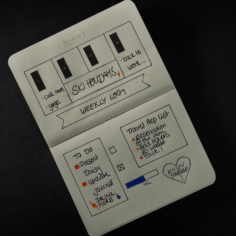 Bullet Journal Pocket Negro - Pack de 3