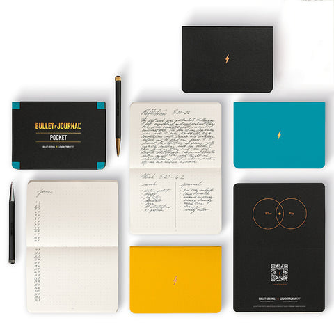 Bullet Journal Pocket Negro - Pack de 3