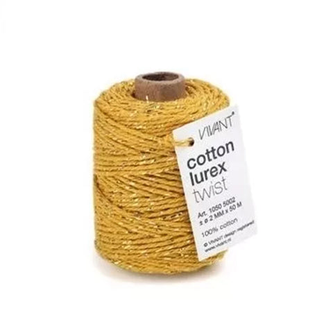 Cordón algodón amarillo ocre