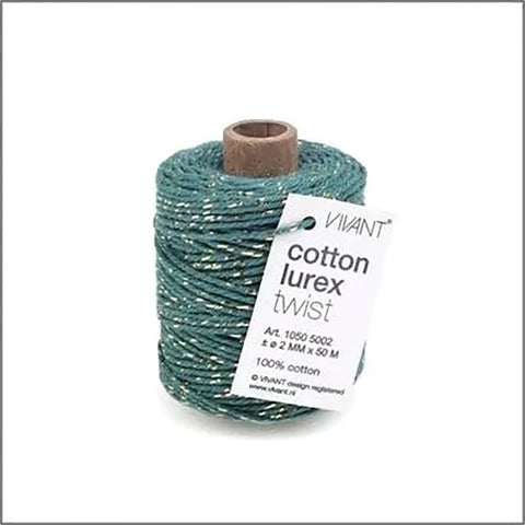 Cordón algodón verde esmeralda