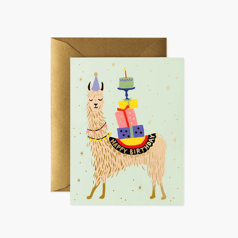 Tarjeta Felicitación Cumpleaños - Llama