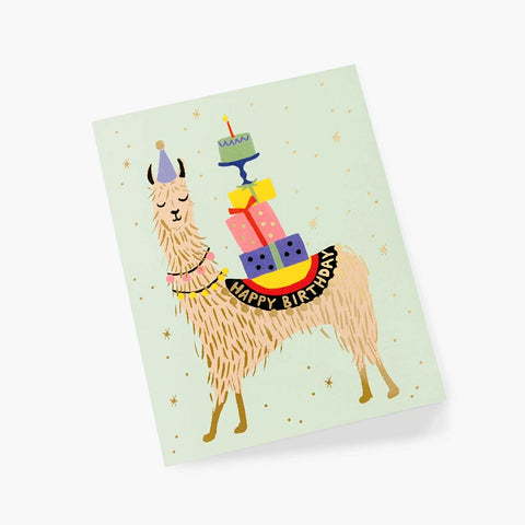 Tarjeta Felicitación Cumpleaños - Llama