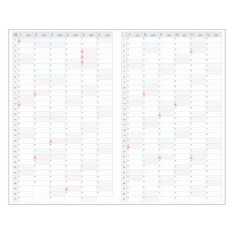 Agenda Jibun Techo DAYs A5 Slim 2026 SOUSOU Rosa